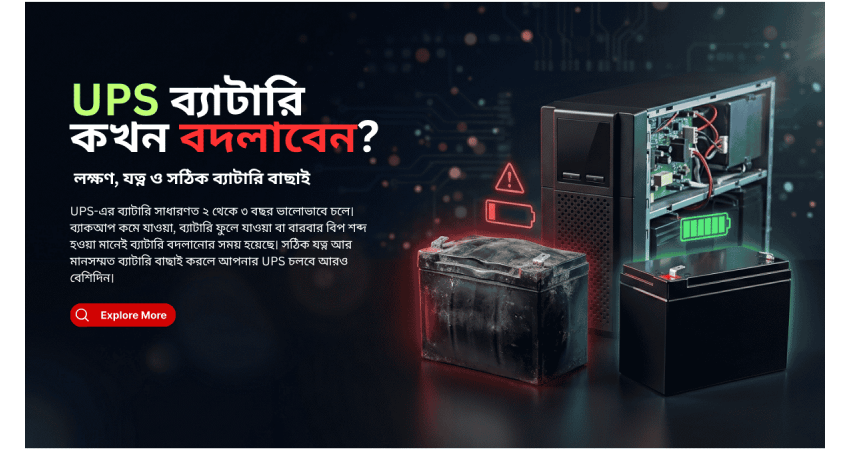 UPS ব্যাটারি কতদিন চলে, কখন বদলাবেন? লক্ষণ, যত্ন ও সঠিক ব্যাটারি বাছাই