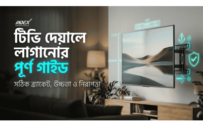টিভি দেয়ালে লাগানোর পূর্ণ গাইড: সঠিক ব্র্যাকেট, উচ্চতা ও নিরাপত্তা