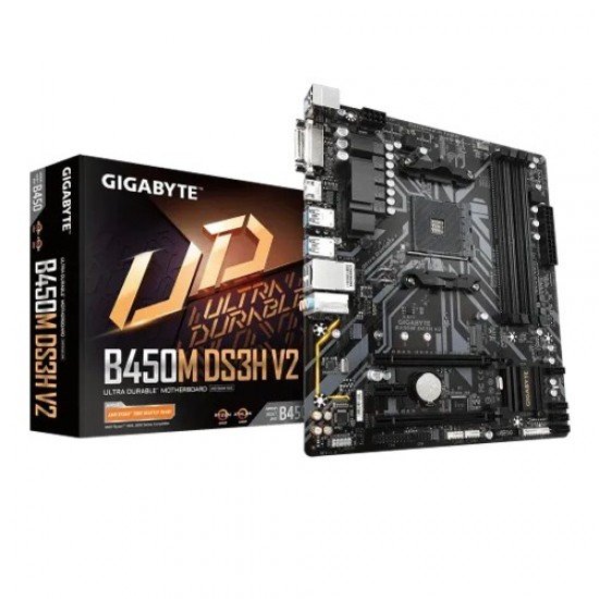 Gigabyte B450M DS3H V2 AMD AM4 Micro ATX Motherboard