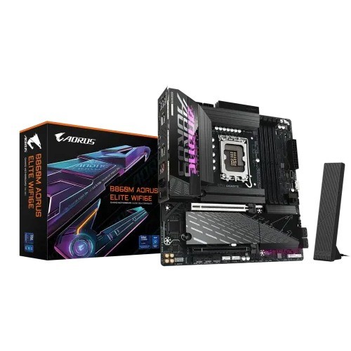 GIGABYTE B860M AORUS ELITE WIFI6E LGA1851 Micro ATX Motherboard