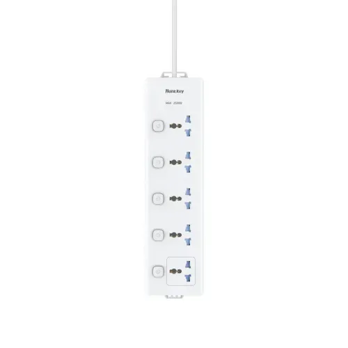 Huntkey DMC502 5 Port 3 Meter Power Strip with Individual Switch