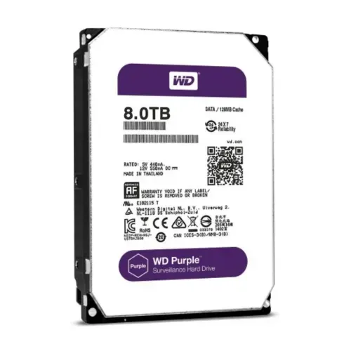 Western Digital Purple 8TB 5400RPM 3.5 Inch SATA Surveillance Hard Drive