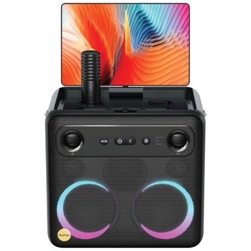 Ikarao Xtreme Break X2 All in One Karaoke Portable Bluetooth Speaker With Built-In 10 Inch Tablet And Wireless Microphone