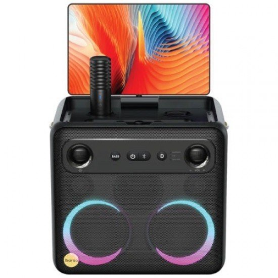Ikarao Xtreme Break X2 All in One Karaoke Portable Bluetooth Speaker With Built-In 10 Inch Tablet And Wireless Microphone